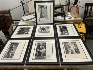 Complete Set Of 7, Duesenberg Print Ad 1934/35, He/She Drives A, Newly Framed - Picture 1 of 12