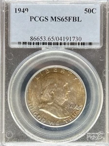 Medio dólar Franklin 1949 MS65FBL PCGS (#PA4191730) - Imagen 1 de 2