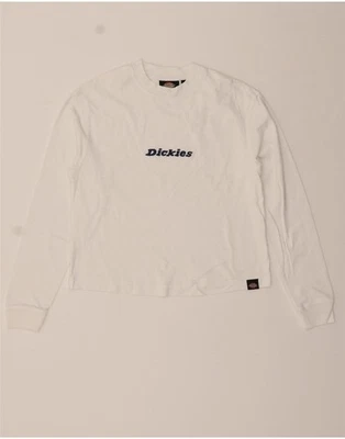 DICKIES Mujer Crop Gráfico Sudadera Jersey Reino Unido 6 XS Blanco DL47 Foto 1 de 3