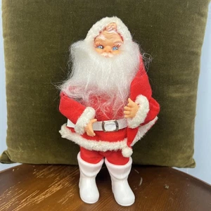 Vintage Santa Claus Bendable Doll with Rubber Face & Hands Made In Japan - Picture 1 of 8