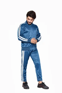 Herren Trainingsanzug Set Sport durchgehender Reißverschluss Freizeit Sport Joggen Fitnessstudio Sporthose - Bild 1 von 15