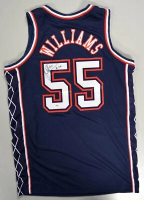 Jay Williams Signed "All Star" Custom New Jersey Nets Blue Jersey PSA COA - Image 1 of 4