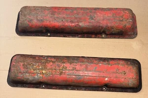 ORIGINAL SMALL BLOCK CHEVROLET SCRIPT VALVE COVERS 59 60 61 62 63 64 65 66 67 - Picture 1 of 5