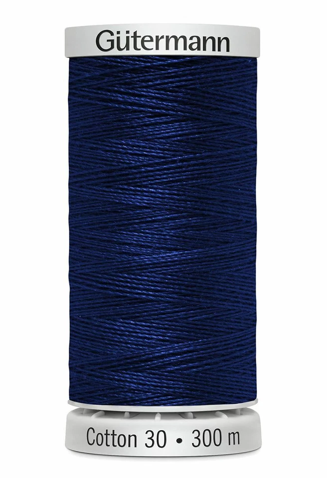 Gutermann Cotton 30, Colour 1199 DARK BLUE, 300m Embroidery, Quilting Thre - Image 1 of 1