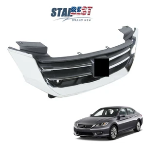 Parrilla superior del parachoques delantero apta para Honda Accord sedán 2013 2014 2015 cromada - Imagen 1 de 5