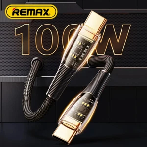 Remax 100W USB TypeC To Type C Fast Charge Data Cable Cord For iPhone 15 Pro Max - Picture 1 of 8