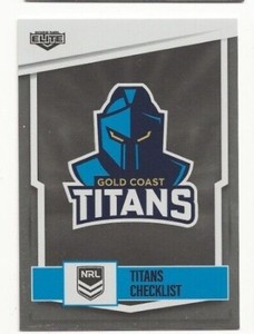 2022 NRL Elite GOLD COAST TITANS LOGO CHECKLIST NRLW 10 CARD SILVER 