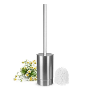Cepillo de inodoro de acero inoxidable cabezal de repuesto cepillo de inodoro cepillo de inodoro soporte de cepillo de inodoro cepillo - Imagen 1 de 4
