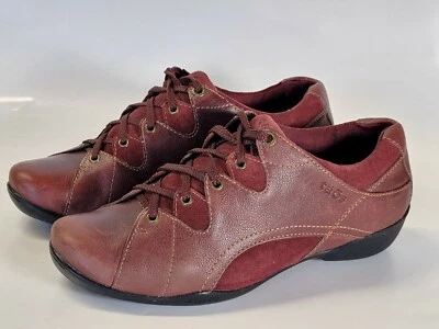 Taos Speed Lacer D Maroon Red Leather Oxford Fashion Sneakers Women's Sz 8 US - Image 1 of 4