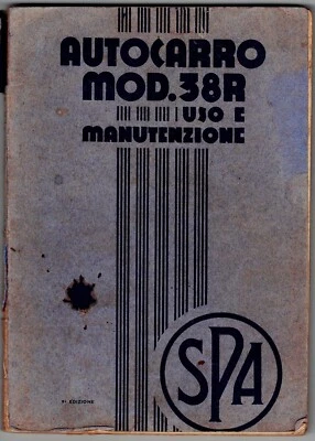 Autocarro Militare SPA mod. 38R  - Uso e Manutenzione - IX Edizione 1942  - Immagine 1 di 4
