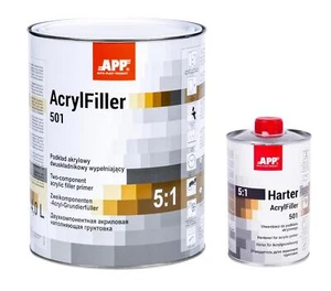 SET APP 020411+020509 HS relleno acrílico 5:1 gris incl. endurecedor rápido 4,8 L | Gru - Imagen 1 de 4