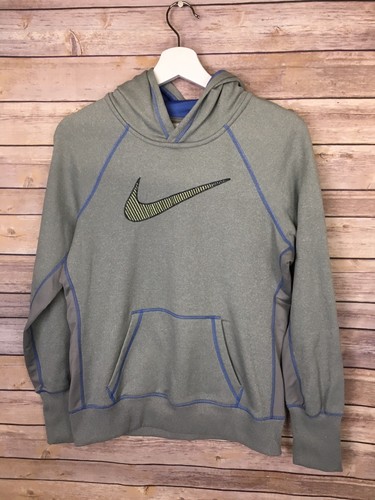 VETEMENTS Felpa con cappuccio Nike Medium Therma Fit grigia logo tasca activewear