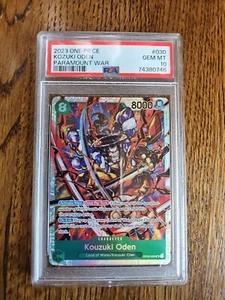 One Piece TCG Kouzuki Oden Paramount War Secret Rare OP02-030 English PSA 10 - Picture 1 of 2