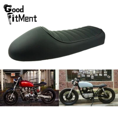 Black Cafe Racer Seat Custom Vintage Hump Saddle Fit For Honda CB200 CB350 CL350 - Image 1 of 4