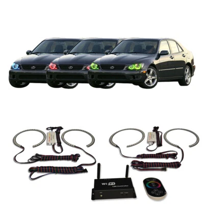 Kit de halo de faros RGB multicolor WIFI para Lexus is300 01-05 Foto 1 de 4