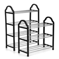 3/4 Tier Home Storage Organizer Cabinet Shelf Space Saving Tower Shoe Rack New