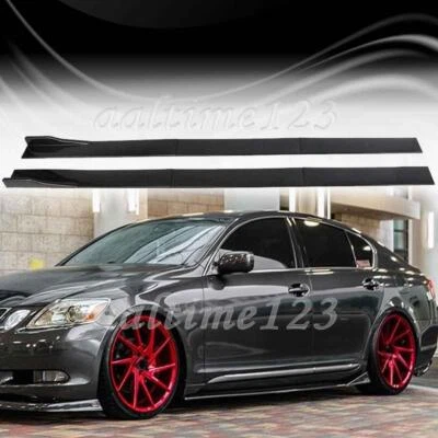 For For Lexus GS350 GS450h GS F Gloss Black Side Skirts Extension Chin Lip Foto 1 de 4
