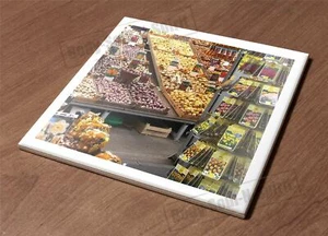 Ceramic Tile HotPlate kitchen Trivet Holder market food flower variegated gift - Picture 1 of 1