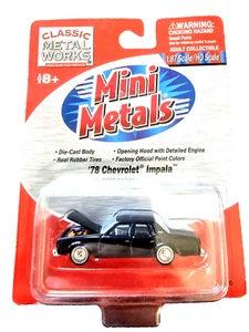 Chevrolet Impala 1978 mini metales RTR 1/87=HO NEGRO CONSTRUIDO AUTOMÁTICO CMW - Imagen 1 de 9