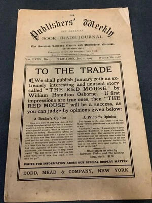 William Hamilton Osborne David Graham Phillips 54 40 or Fight Publishers Weekly - Image 1 of 3