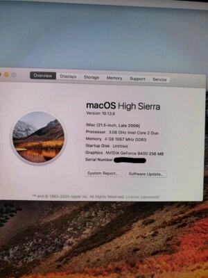 Apple iMac A1311 21.5" Desktop - MB950LL/A (October, 2009) - Image 1 of 4