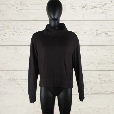 HELMUT LANG Schwarz Sweater Pullover Viskose Relaxed Fit Damen Rollkragen L - Bild 1 von 4