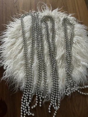 Perlengirlande Christbaumschmuck Dekokette silberfarben, insg. ca. 7,5m  - Bild 1 von 4