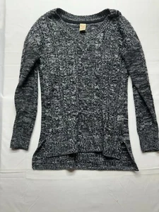 Suéter cuello en V negro/blanco/gris Faded Glory para mujer talla grande - Imagen 1 de 5