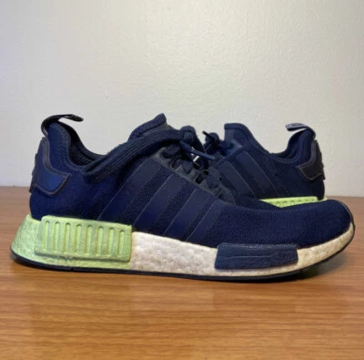 Adidas NMD R1 Legend Ink Navy Blue Hi-Res Yellow Men’s Size 8 Sneakers EE5108 - Image 1 of 4