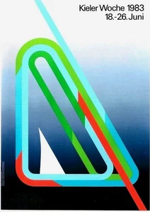 Original vintage poster SAILING WEEK KIEL GERMANY 1983 - Picture 1 of 1