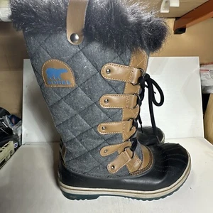 Sorel Womens Tofino NL2113-242 Black Gray Lace Up Mid-Calf Snow Boots Size 10 - Picture 1 of 10