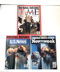 Lot of 3-September 11.2001 Magazines- World Trade Center 9/11-Time, Newsweek, US - Foto 1 di 9