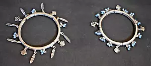 Harley Davidson Silver-tone Stretch Bangle Bracelets - Lot of 2 - Picture 1 of 7