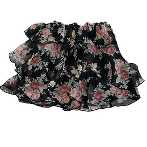 Falda Ralph Lauren Floral Volantes Niñas 4/4T Fiesta Ocasión Negro Rosa - Imagen 1 de 6