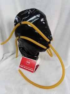 Sensory deprivation Breath play Hood Latex with Breathing Tube BDSM Bondage Gimp - Picture 1 of 4