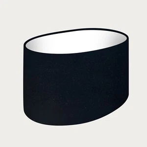 Pantalla de lámpara de terciopelo negro ovalado tono de luz - Imagen 1 de 5