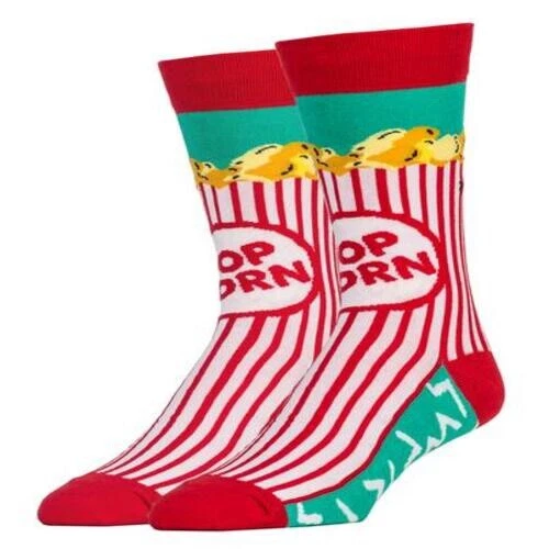 (NEW) Ooh Geez! Socks Popcorn Socks Youth Crew Soft Combed Cotton - Image 1 of 1