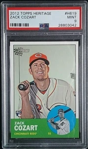 2012 Topps Heritage High Numbers Zack Cozart RC Rookie Card #H619 ~ PSA 9 Mint - Picture 1 of 2