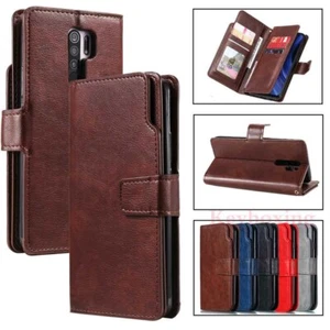 For Xiaomi Redmi Note 9 8 Pro 9s 8A 9A 9C Wallet Card Holder Leather Case Cover - Picture 1 of 38