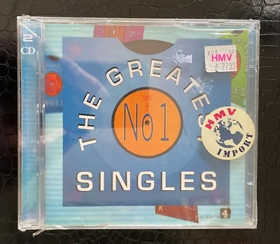 Greatest No. 1 Singles Oasis POLICE T-Rex QUEEN NEW 2 CD IMPORT HMV Sticker - Image 1 of 4