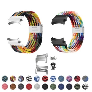 For Samsung Galaxy Watch 4 5 6 Classic Active Braided Elastic Woven Nylon Band - Picture 1 of 33