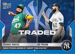 2022 Topps ahora 629 Montas y Trivino intercambiados Yankees de Nueva York # 37/49 - ¡Envío gratuito! - Imagen 1 de 2