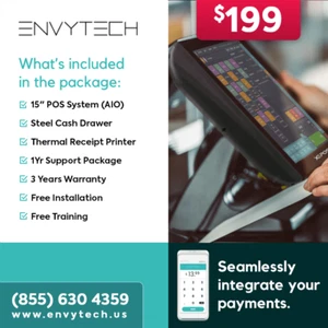 15" Touchscreen Kassenkasse Kassensystem für Lebensmittelgeschäfte & Supermärkte - Bild 1 von 1