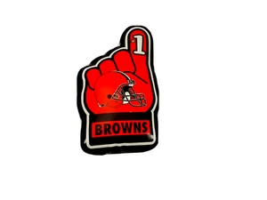 Vintage Cleveland Browns #1 Finger Mini Cushion - Picture 1 of 8