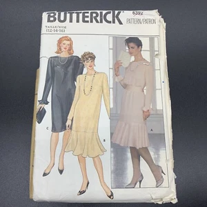 Butterick Vintage Schnittmuster #6392 Misses Kleid in Größen 12 14 16 ungeschnitten - Bild 1 von 3