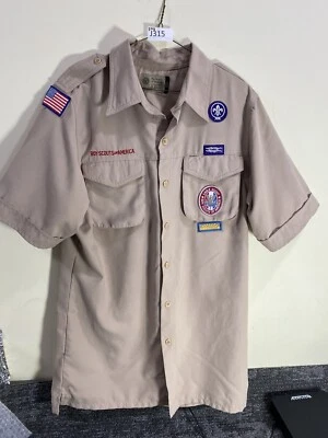 Boy Scout VENTED Men’s Small MICROFIBER Official Uniform Quick Dry Shirt J31527 - Image 1 of 4