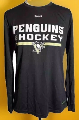 JERSEY MANGA LARGA PITTSBURGH PENGUINS REEBOK PLAYDRY TALLA JUVENIL GRANDE 14-16 Foto 1 de 4