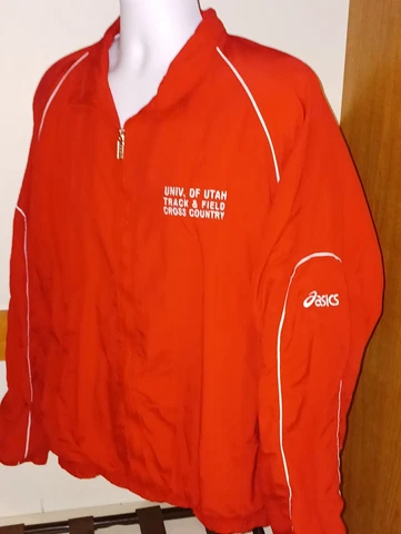 Asics University Utah Utes Red Full Zip Cross Country Track And Field Jacket XL Cover