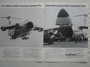 2/1974 PUB LOCKHEED C-5A GALAXY MILITARY AIRLIFT COMMAND MAC USAF ORIGINAL AD - Picture 1 of 1