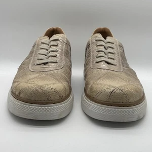 NEU Slick Exotica Herren Echt Krokodil Sportschuhe Hellbraun Größe 9 - Bild 1 von 11